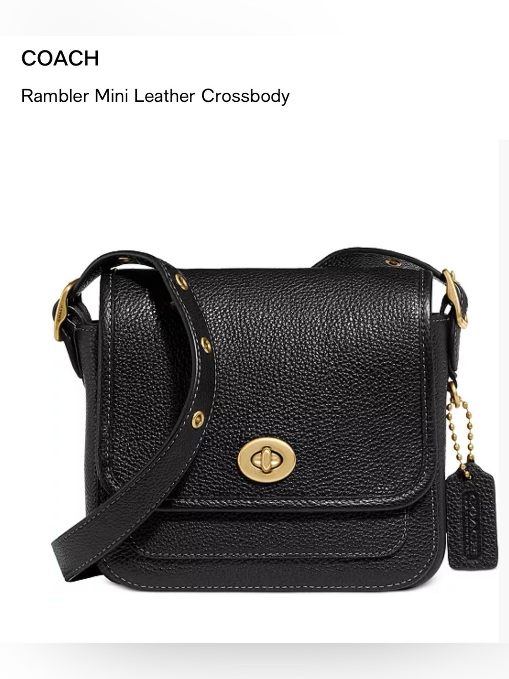 COACH Rambler Mini Leather Crossbody